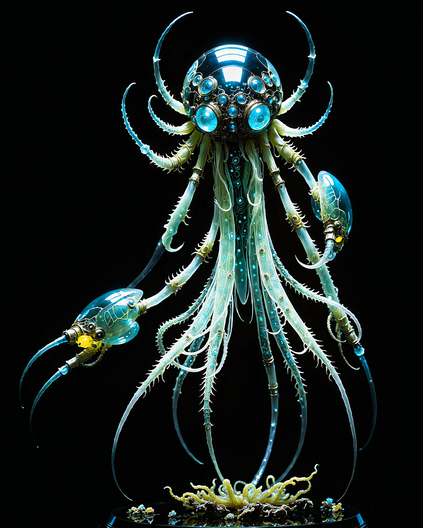 creature underwater alien monster fantasy concept art Character design  digital illustration арт