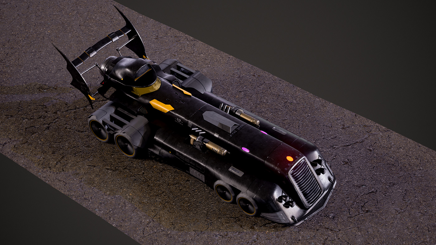 3D batman Batmobile Batmobile: car dragracing Render rides Vehicle Design Weapon