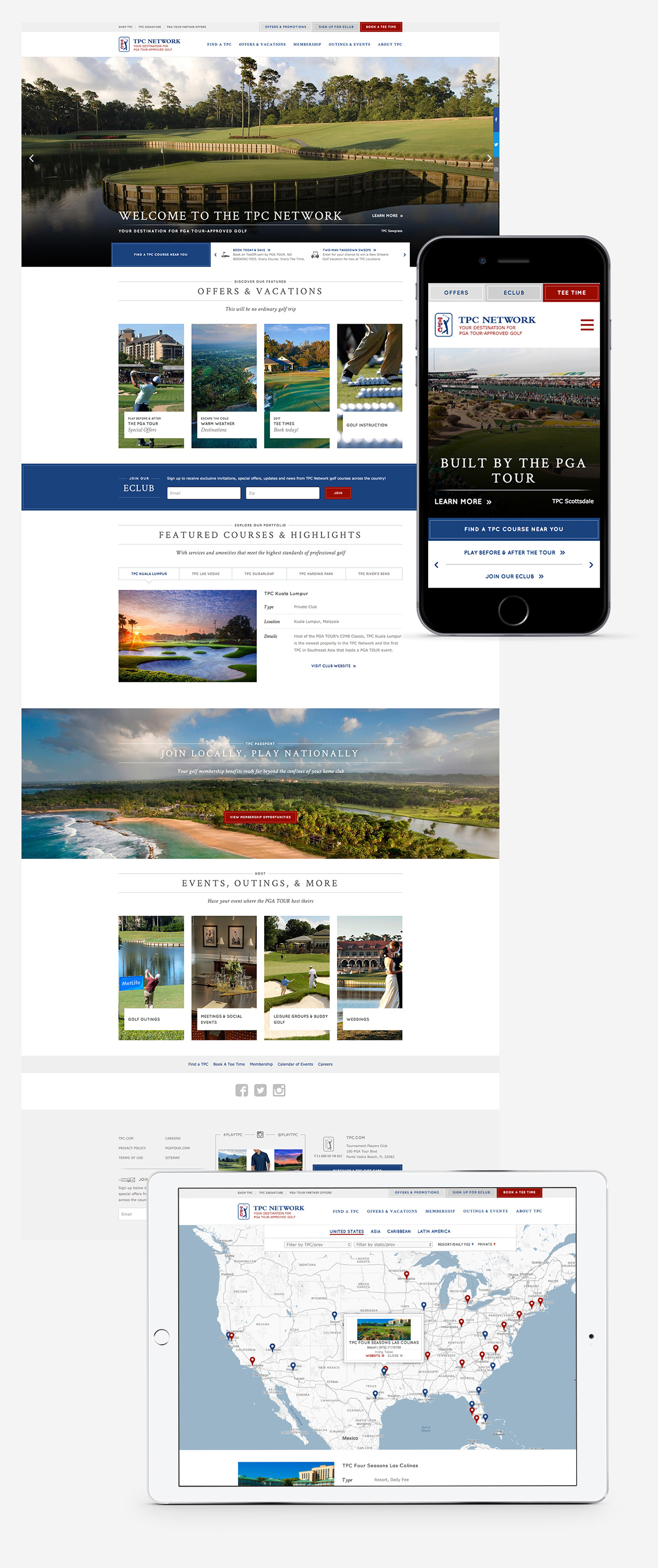 Webdesign Website Design golf PGA sports professionalsports resort golfclubs pgatour Responsive