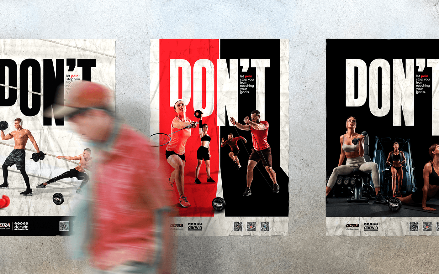 poster gym graphic design  pain balm exercise typography   photoshop Advertising  ads Poster Design