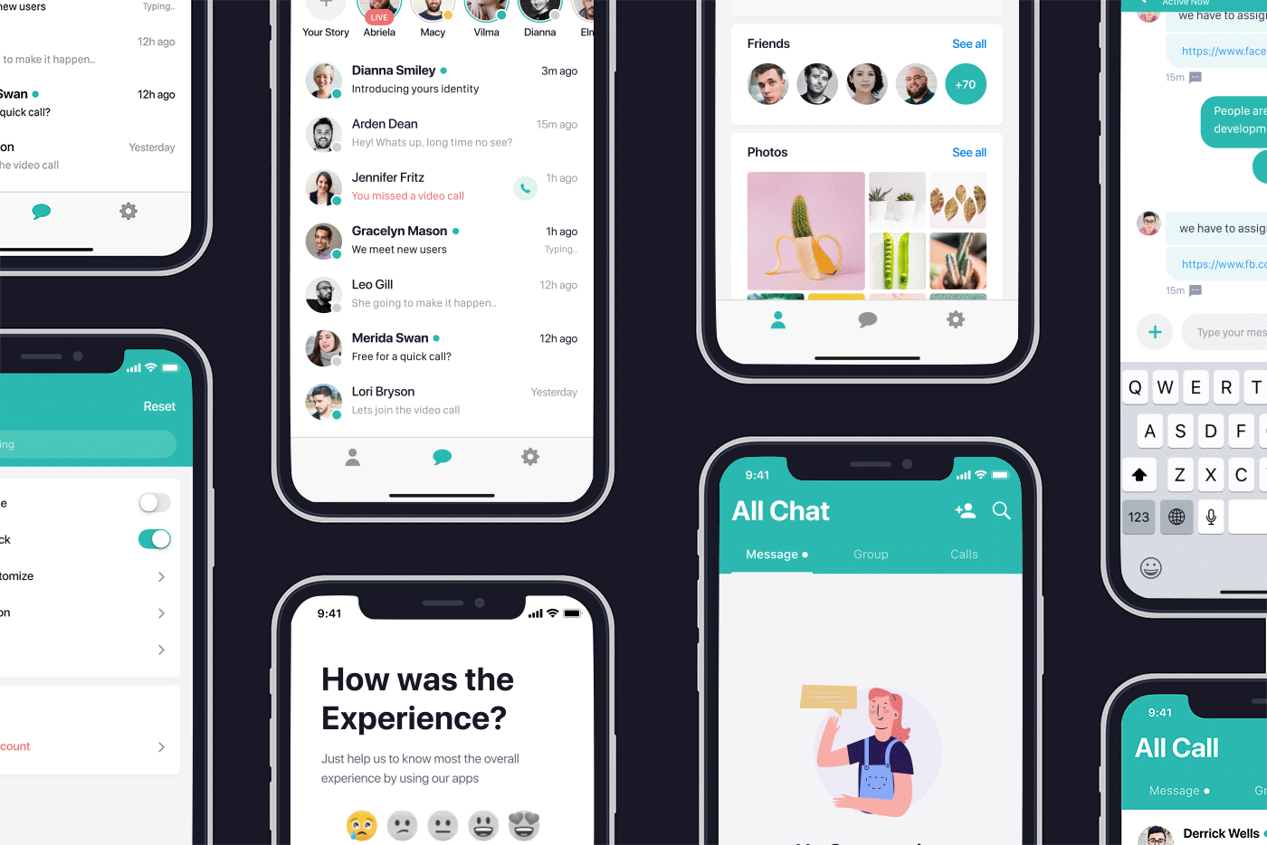 app design Chat interaction iOS App message Messaging apps messenger UI ui kit ux