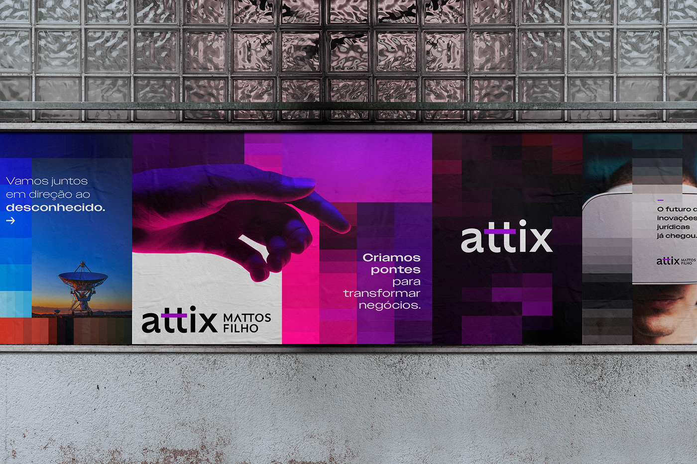 Mattos Filho innovation brand identity branding  motion design motion graphics  law attix identity logo