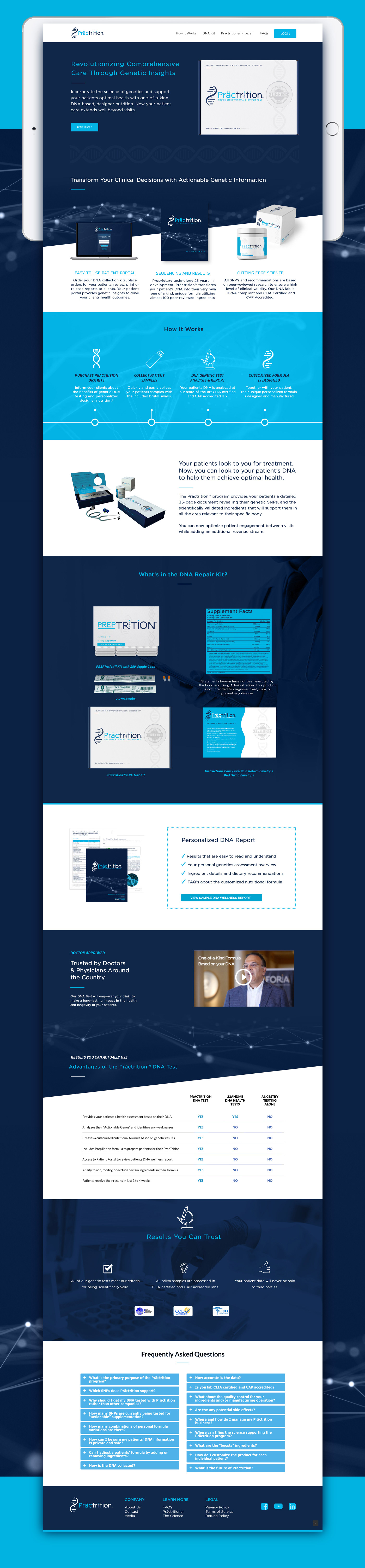 dna testing kit box Editorial Layouts icons and DNA Helix inspire logo branding medical health doctors nutritional supplements pantone colors supplemental packaging Webpage designs