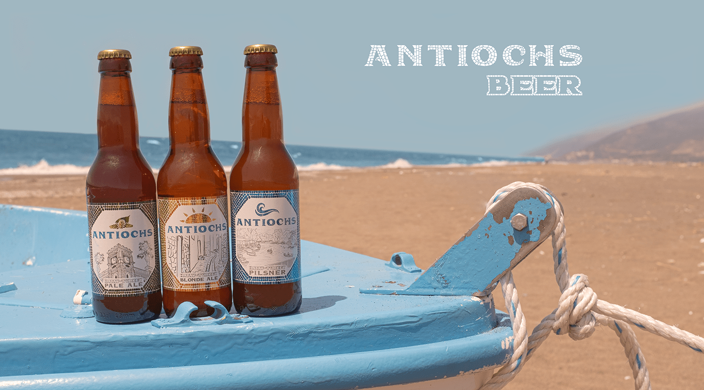 antiochs beer branding  brewery Logo Design mosaic mosaics Packaging rebranding studiorekk