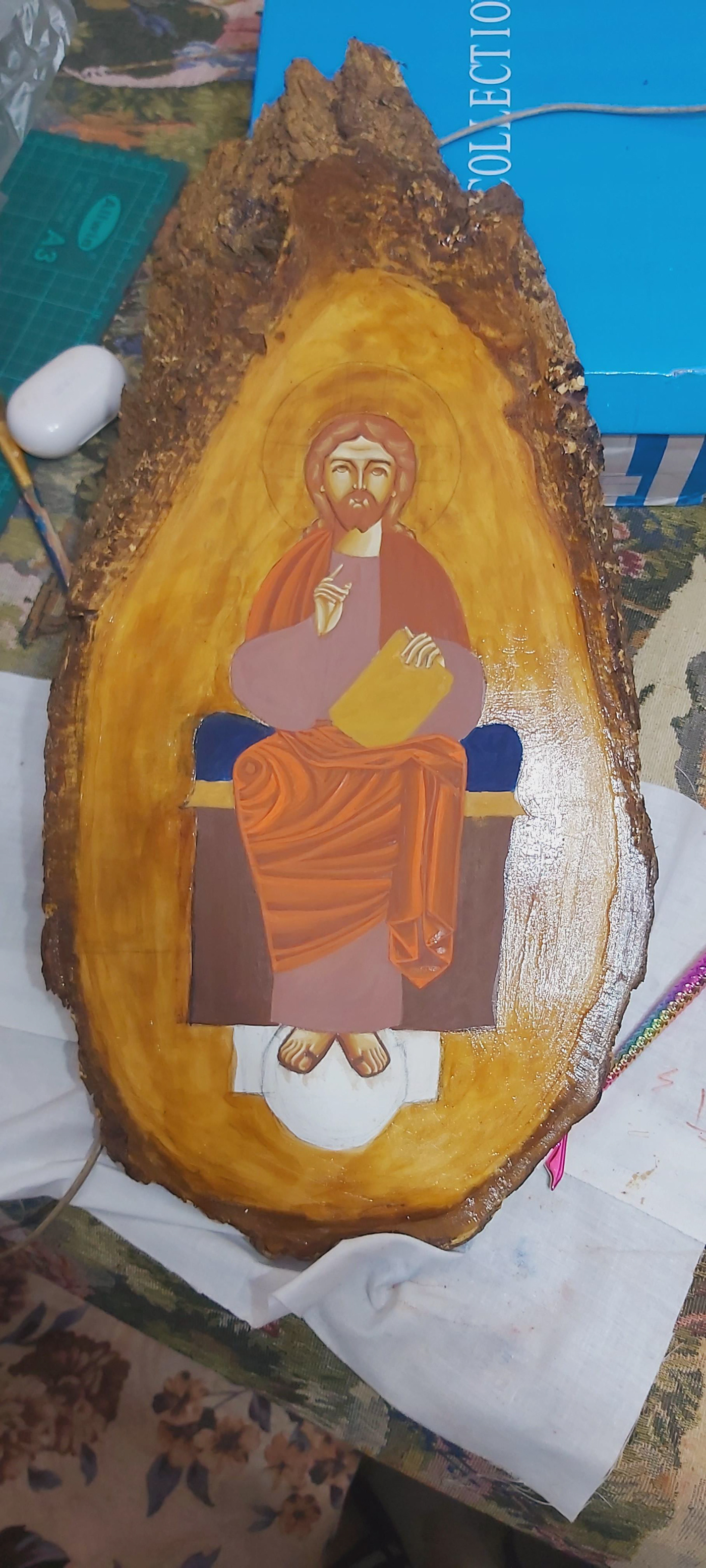 coptic art coptic icon Jesus Christ Pantocrator