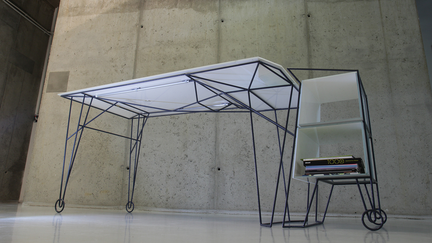 Steal furniture setup construstion elegant glass luxury