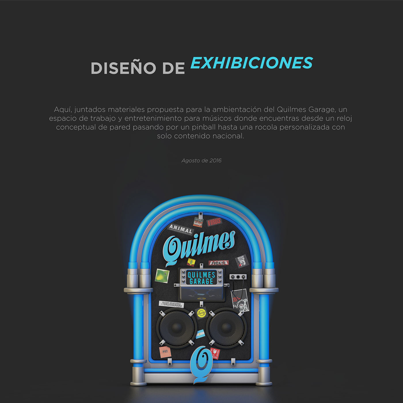 quilmes beer rock music guitar cerveza Exhibition Design  jukebox metal band