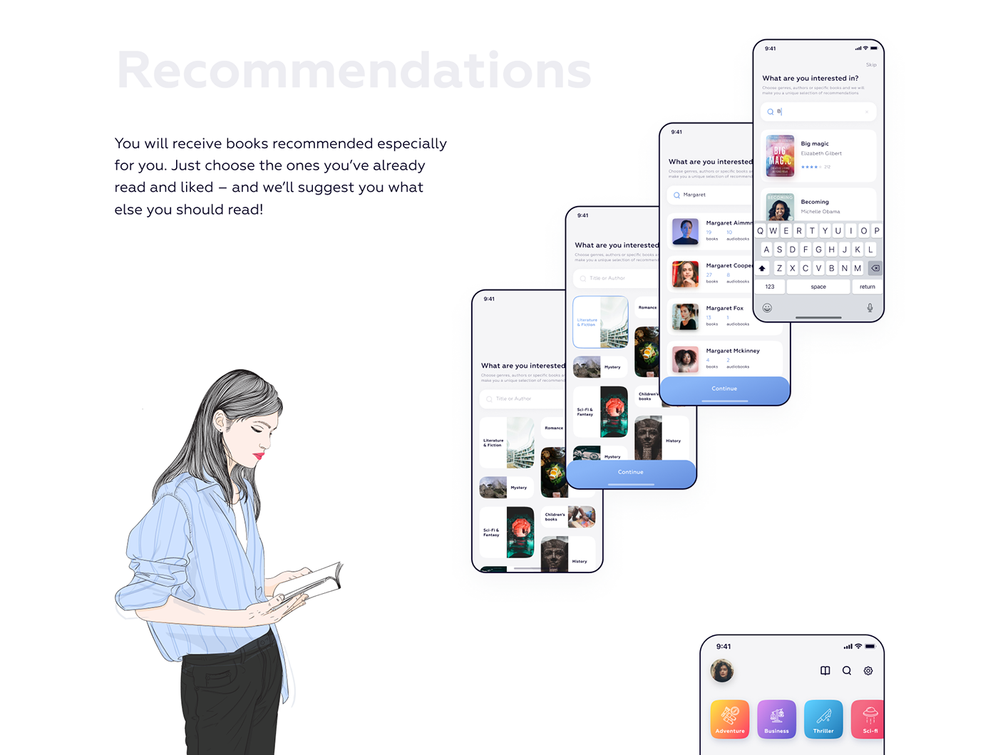 books app ios iphone clean reader Reading Minimalism ux UI