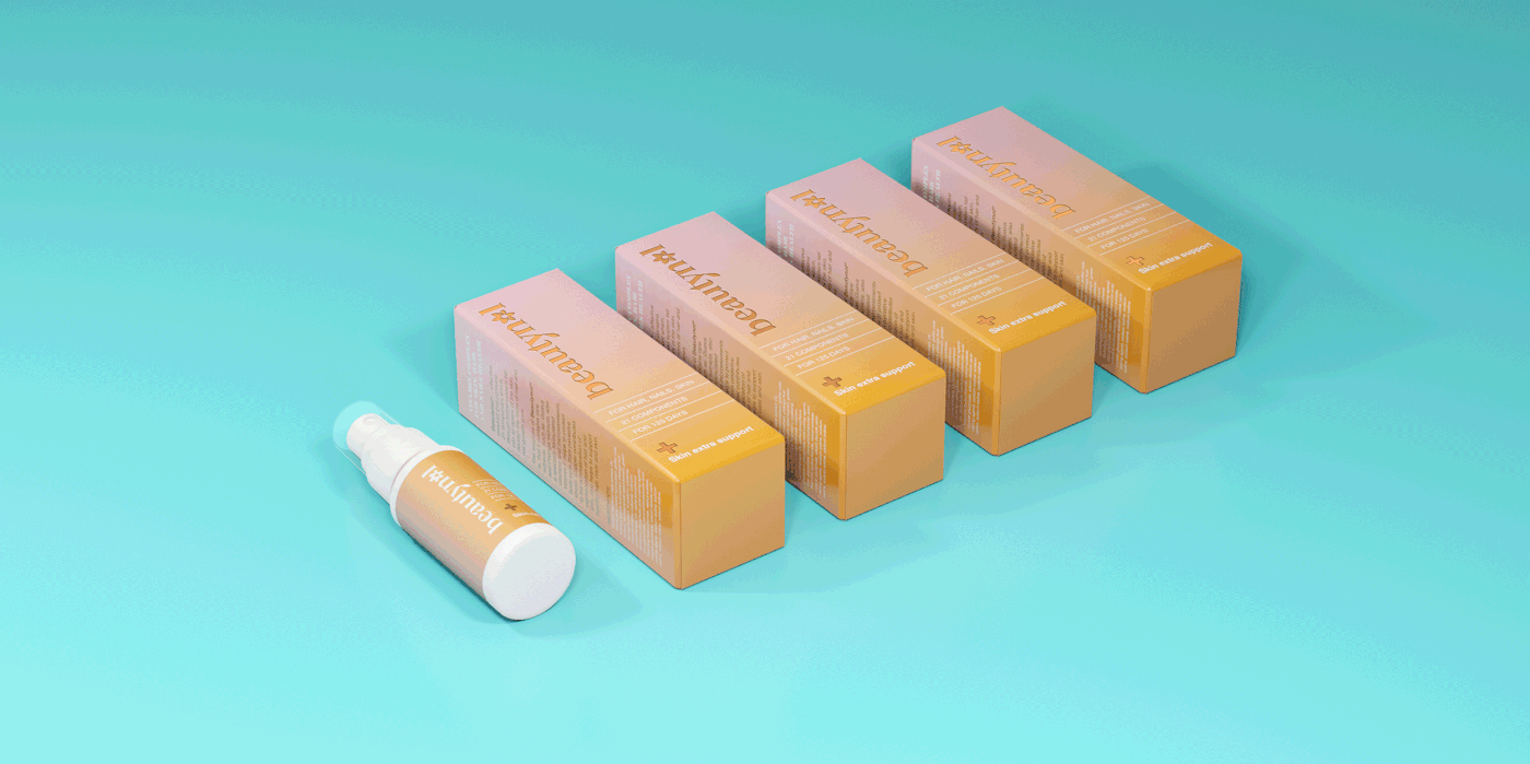 brand brandind colors design food supplement gradient logo package Packaging vitamins