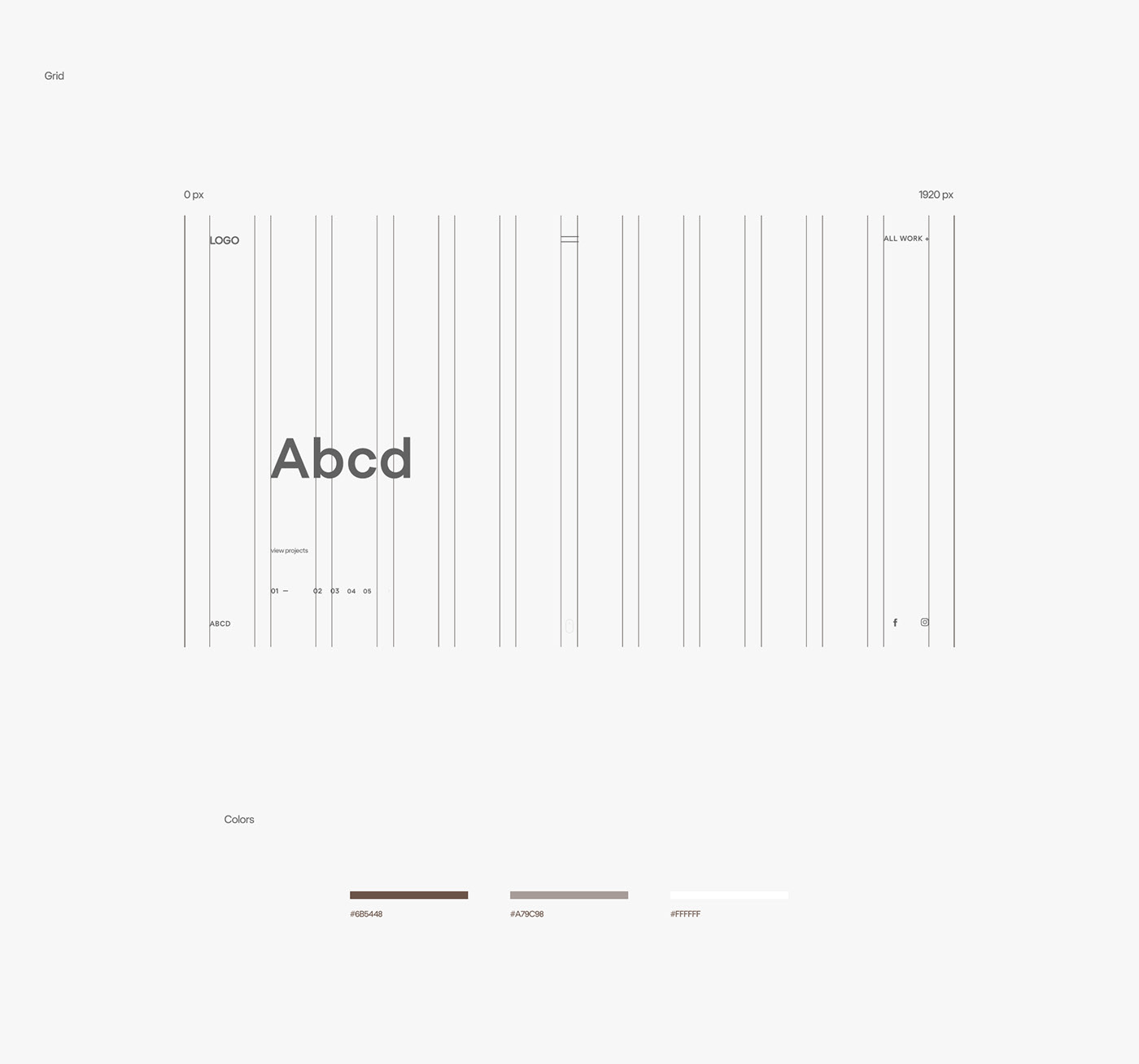 UI ux clean minimal architect architecture studio Webdesign fullscreen Layout