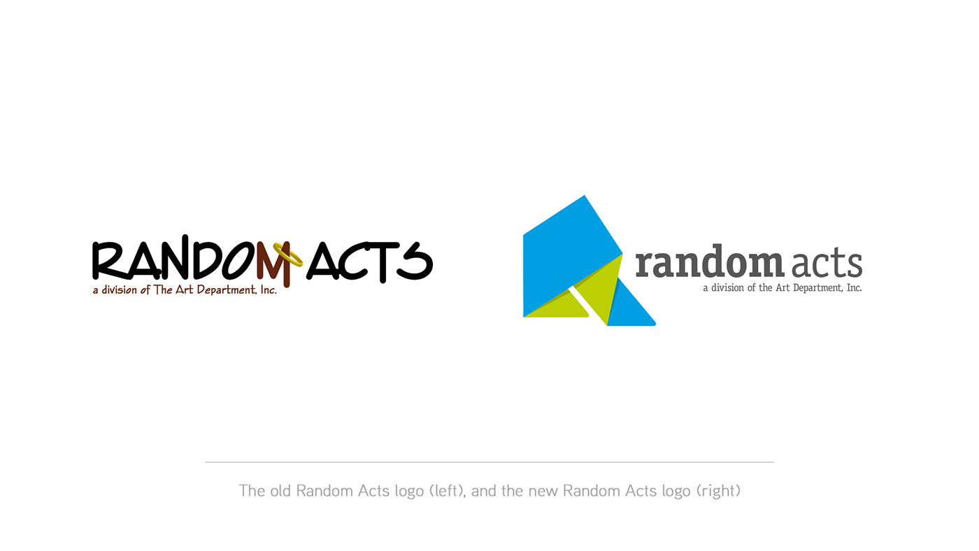 Rebrand brand identity design Web graphic random Acts