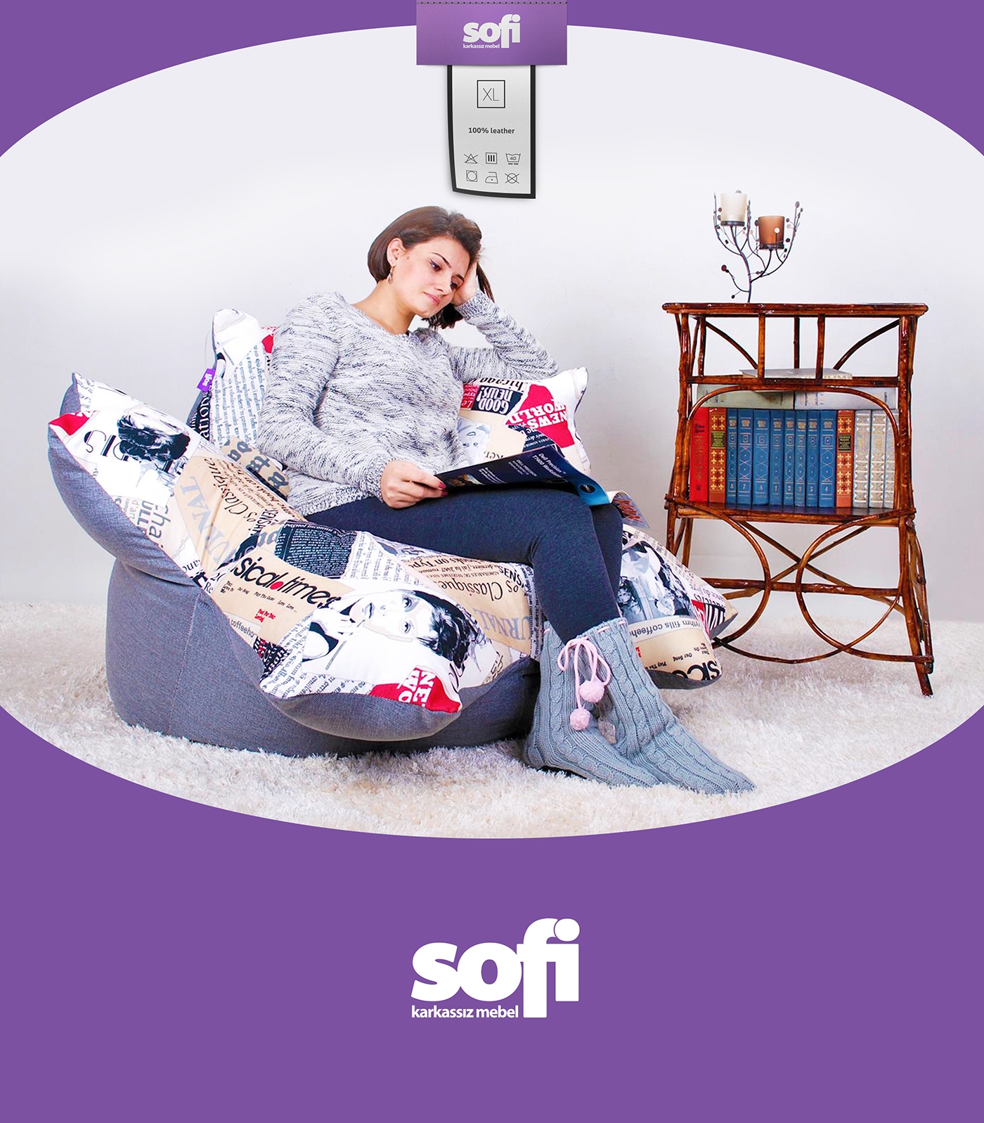 Sofi beanbag bean bag chair furniture azerbaijan baku Production Logotype logo company