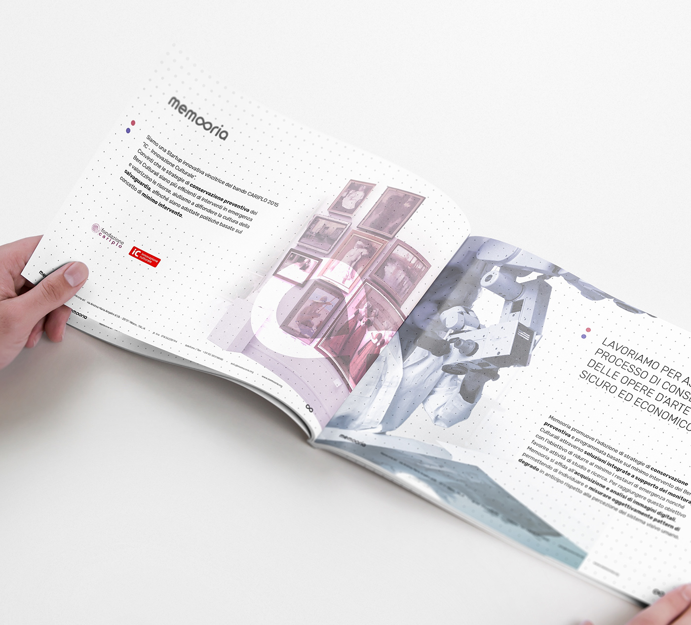 Design of the Memooria corporate brochure