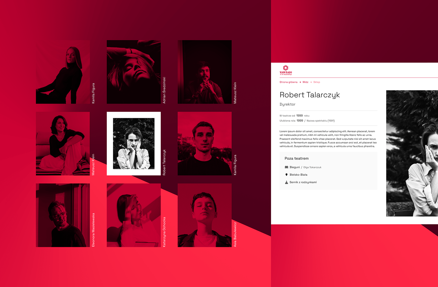 brand culture identity poland Theatre typography   UI visual identity Web Design  Website