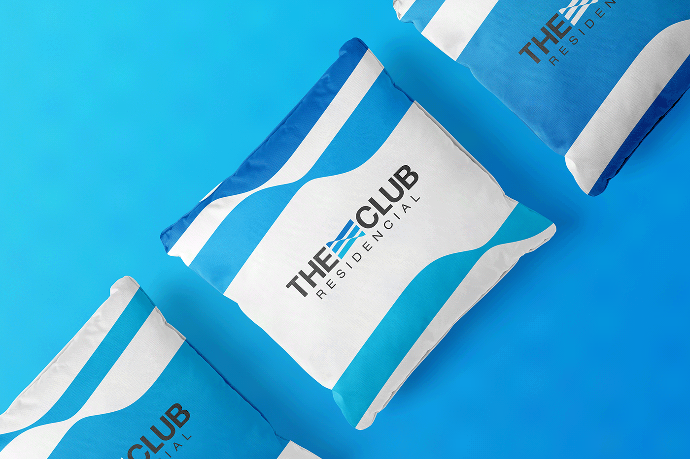 club visual identity logo real estate waves flag design branding  brand identity Logotype