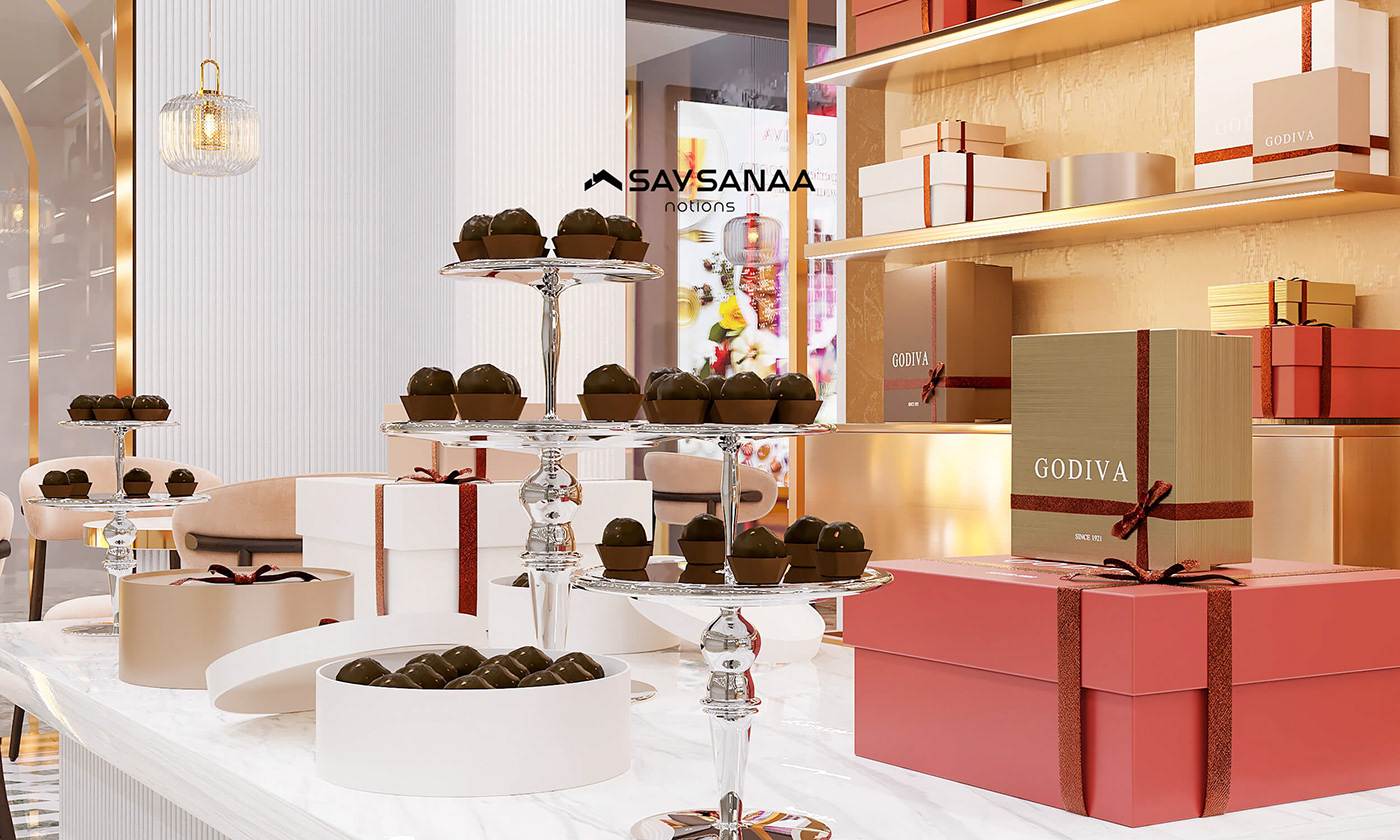 saysanaa interiors notions godiva chocolate storedesign interiordesign Ulaanbaatar mongolia artdecor
