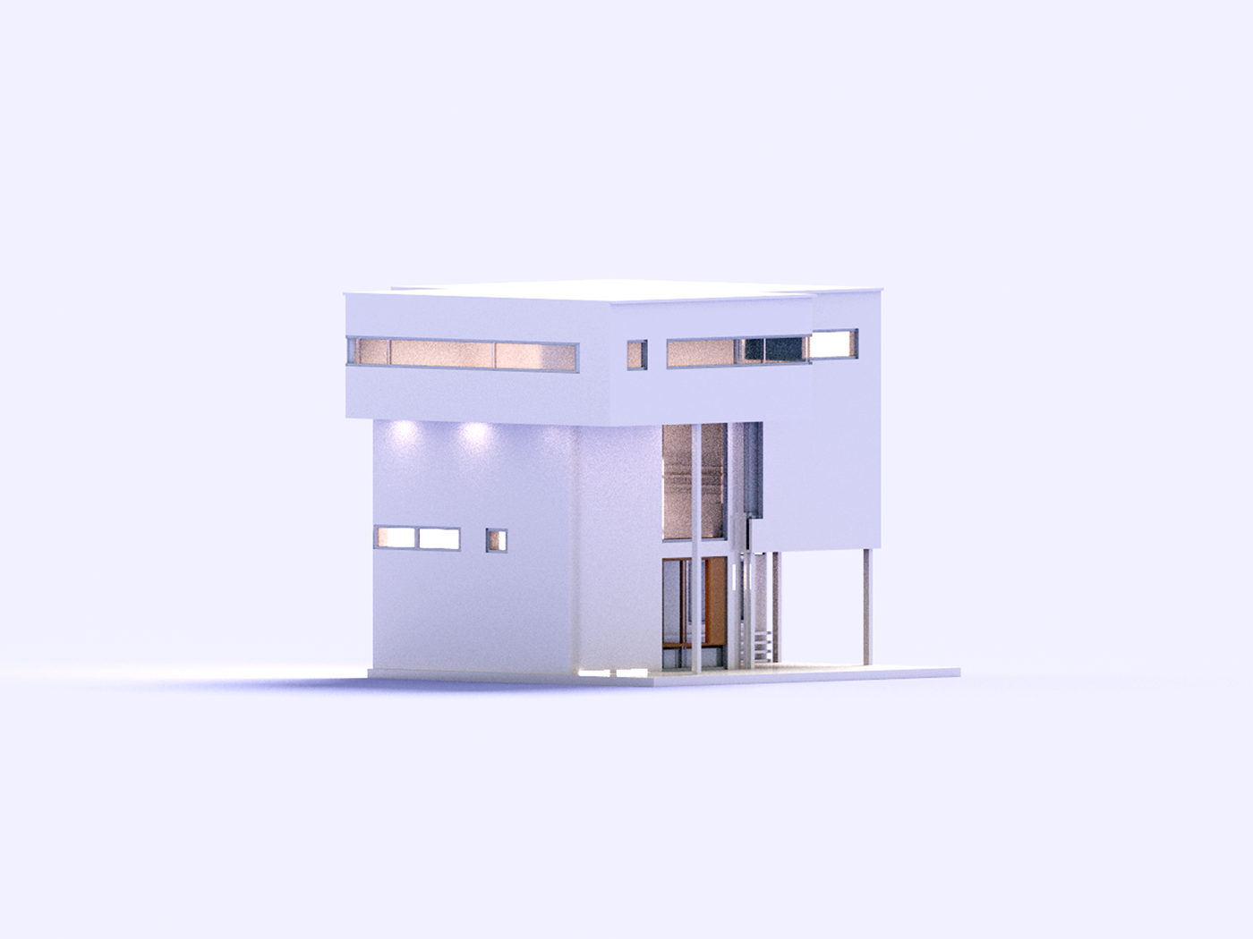 3D 3dart 3dmodel architecture Magicavoxel minimal model modern Render voxel