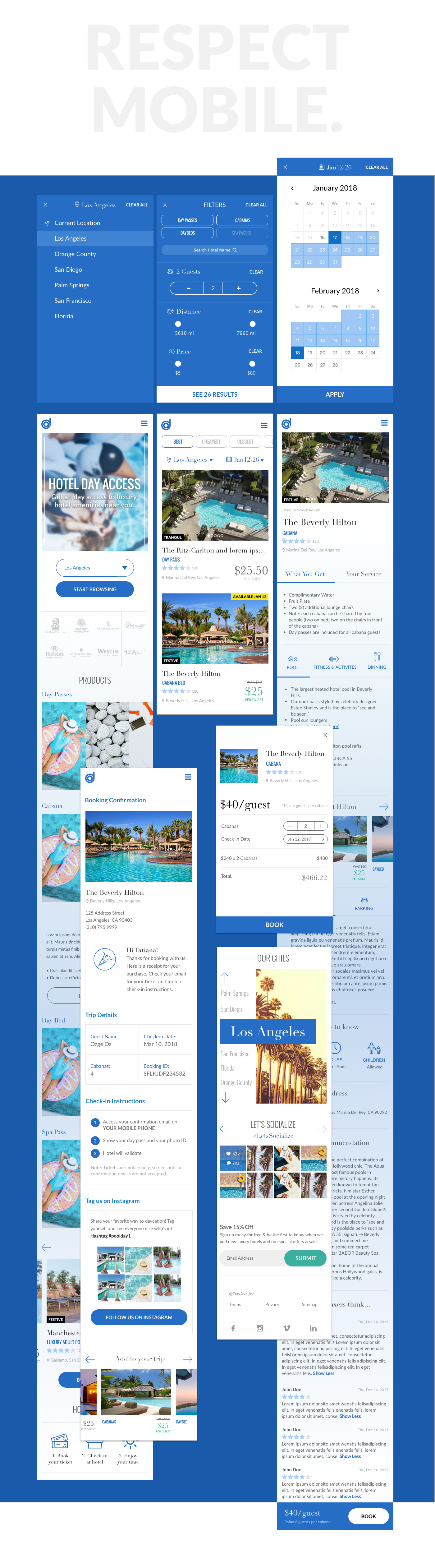 pool pass Ecommerce day pass hotel site hotel website online store UI/UX Design User Experience Design user interface design Ticket website