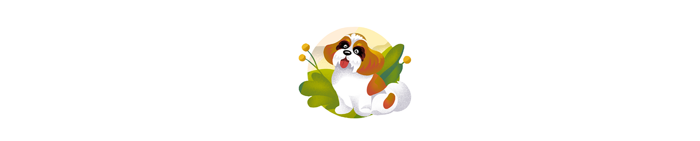 animals characters cute illustrations dog dog breeds Education Encyclopedia history illustration art pets