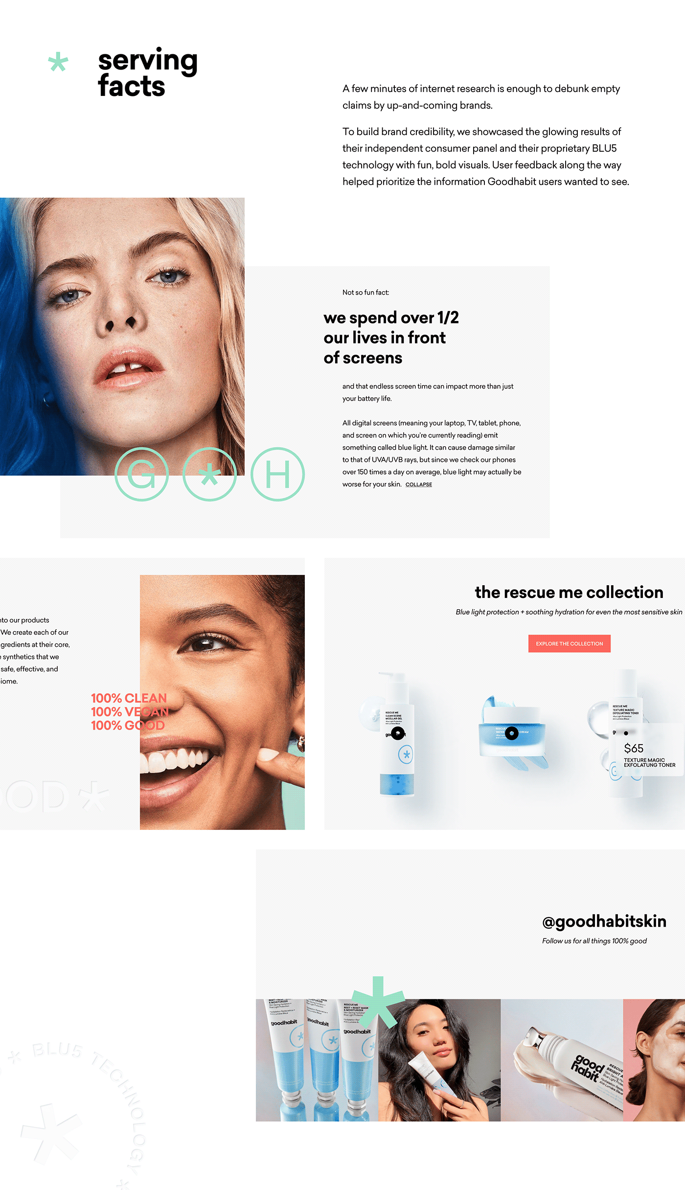 cosmetics e-commerce Interface minimal online store skin skincare UI ux Website