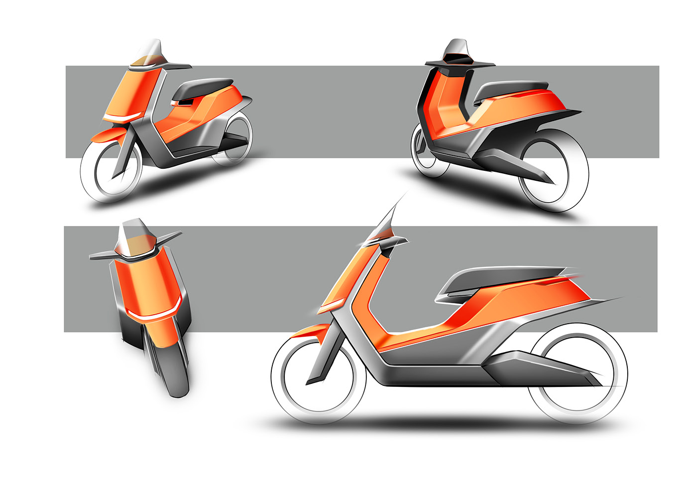 e-scooter motorcycle Scooter e-mobility industrial design  automobile design Rhino 3D product design  concept sketch