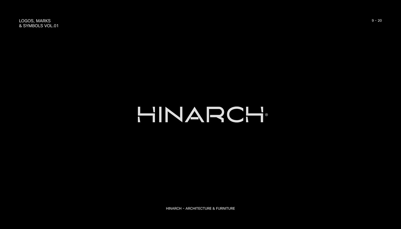 Hinarch logo design for an architectural and Furniture agency