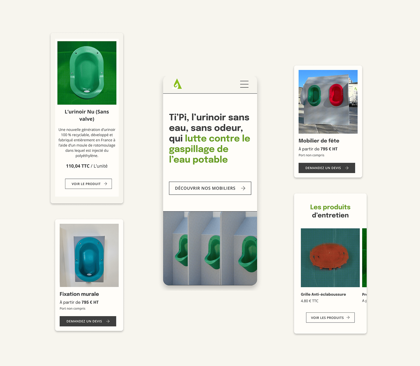Figma toilet UI/UX urinoir Webdesign Website
