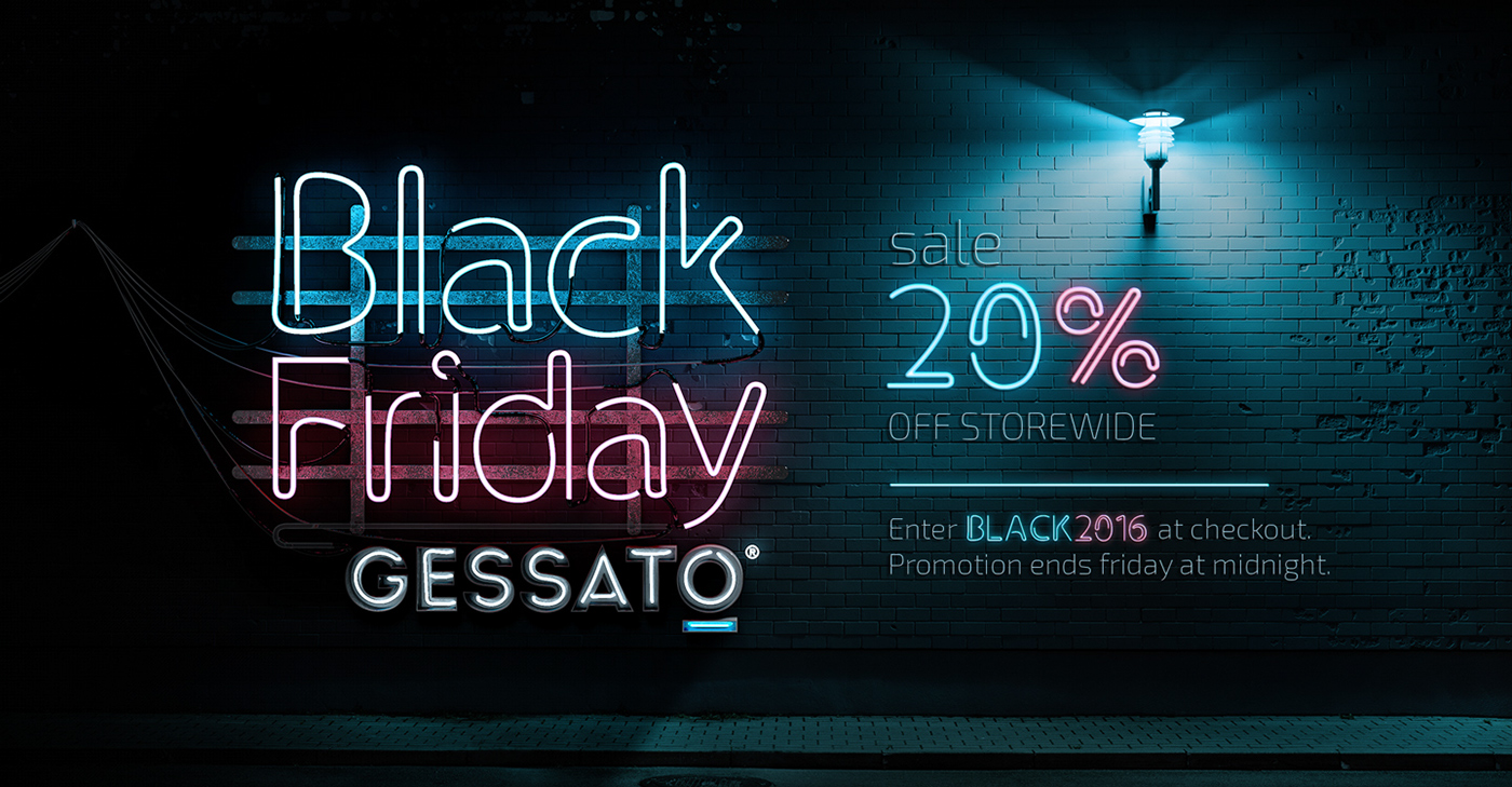 Black Friday gessato 3D NEON 3D cinema 4d