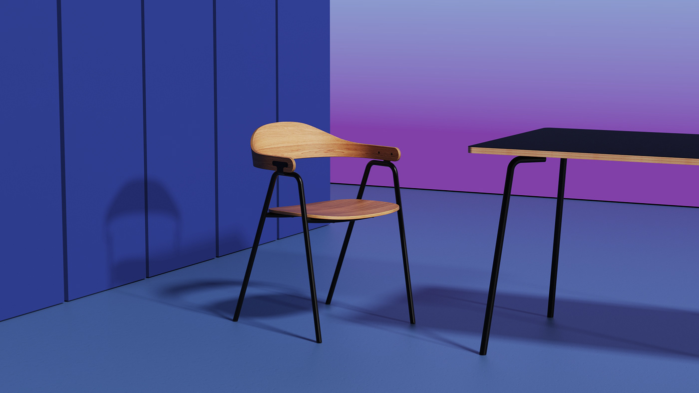 chair furniture Hayche industrial design  keyshot Lamp Photorealistic Rendering product visualization rendering table