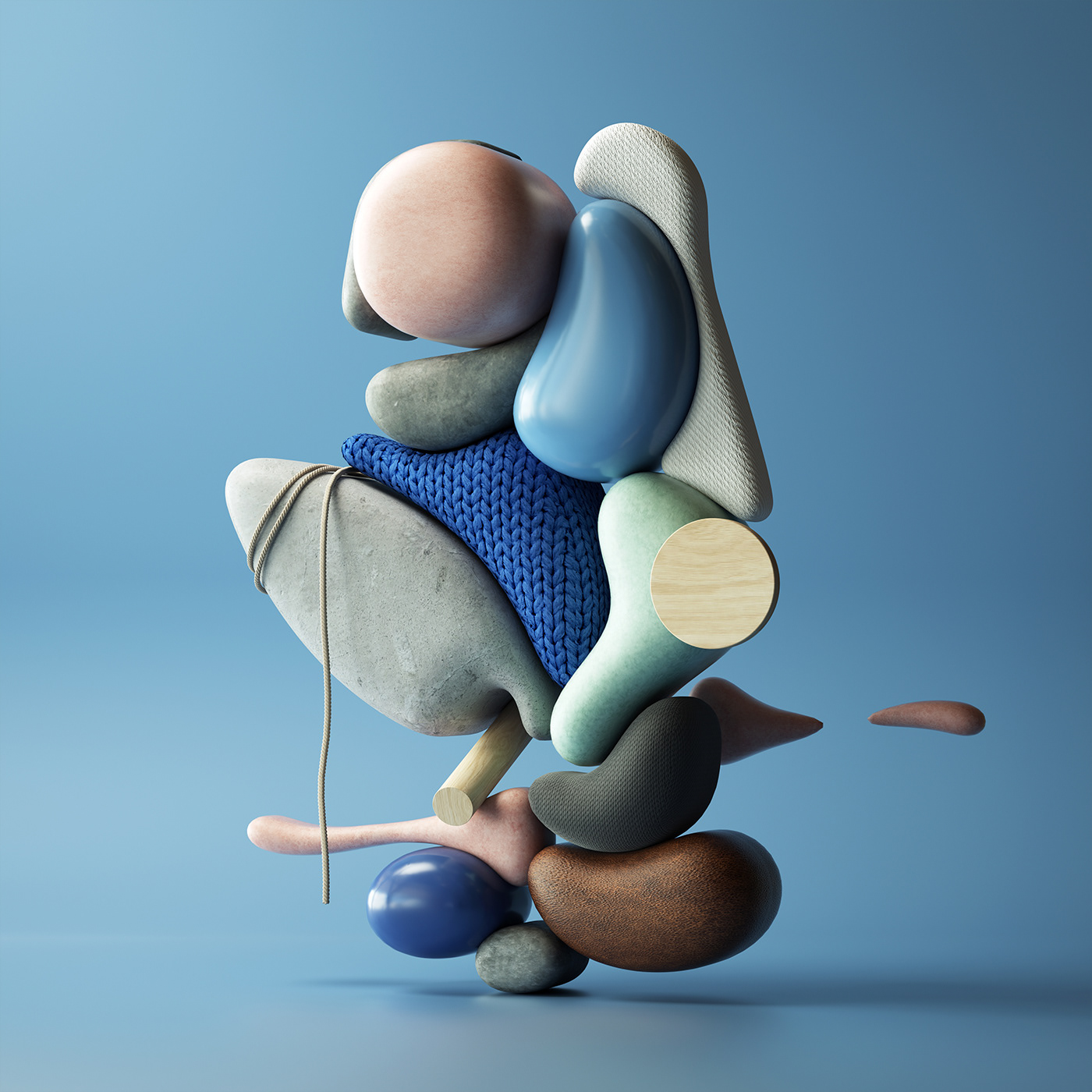 3D abstract art compositions curves Forms inspirations modern sculptures shapes