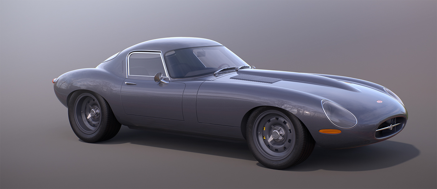 jaguar car motion eagle 3D CGI materials realistic studio