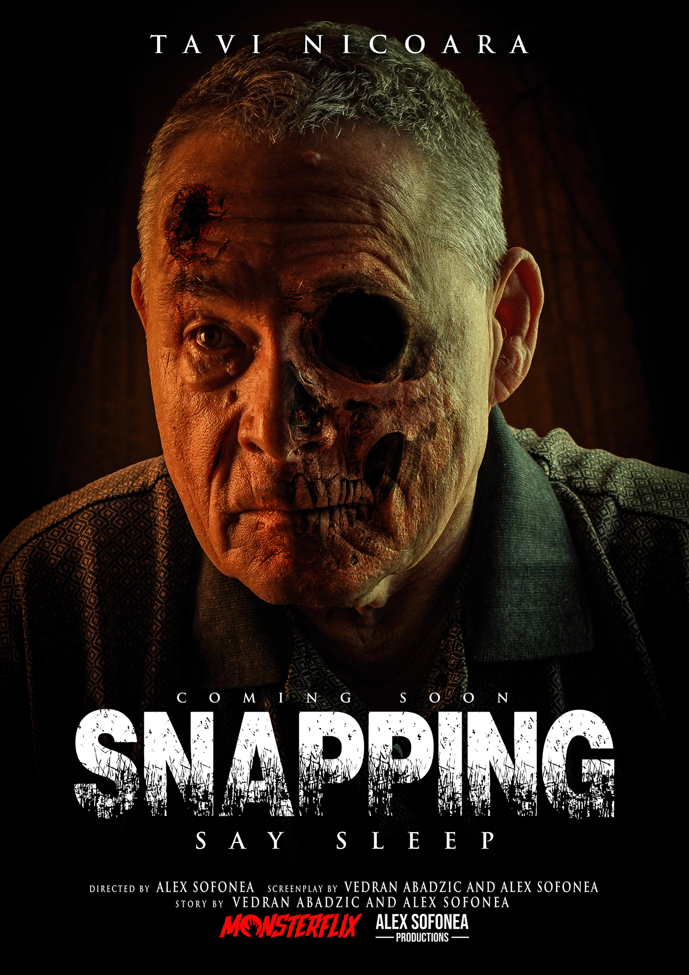 Scary horror old man skull skulls Poster Design film photography photoshoot snapping
