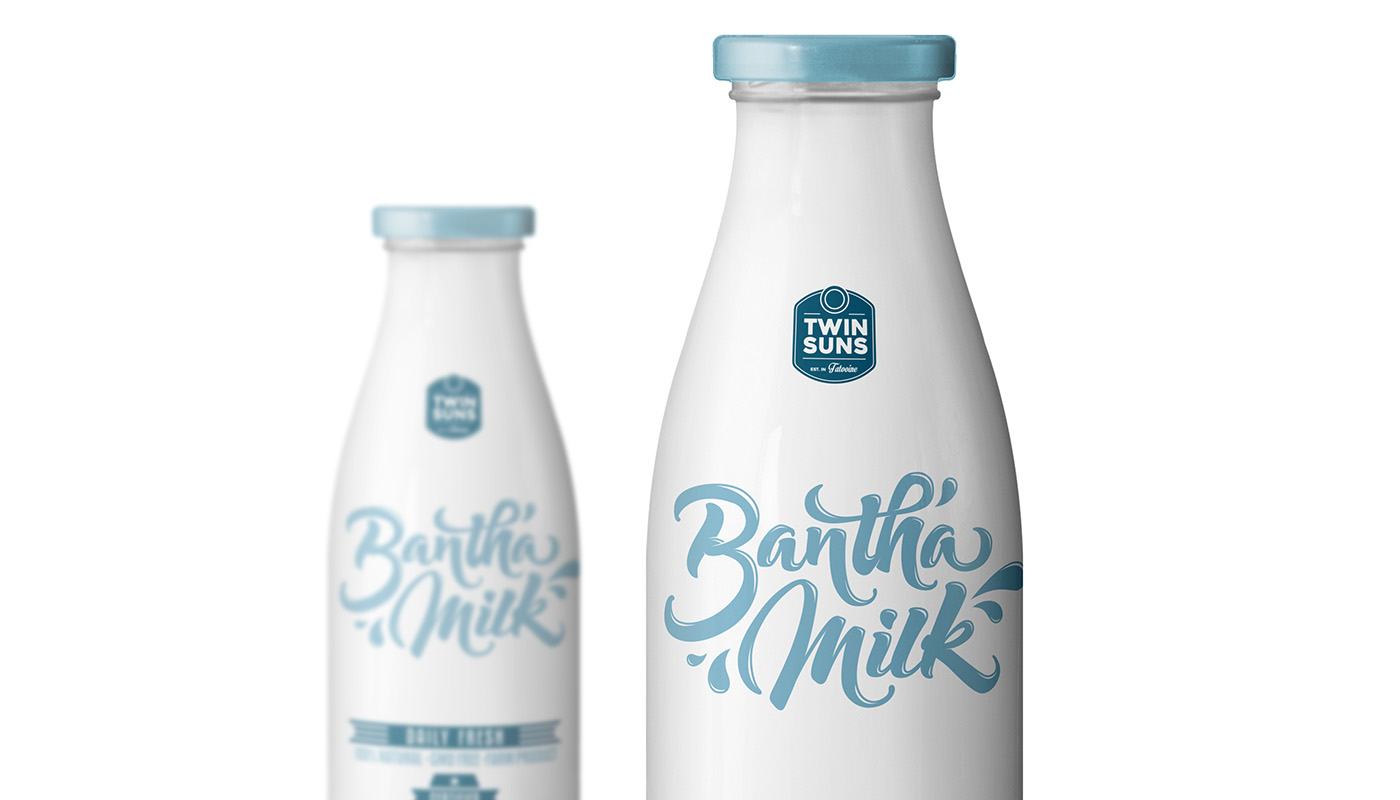 star Wars bantha blue milk brand Packaging lettering typography   blender