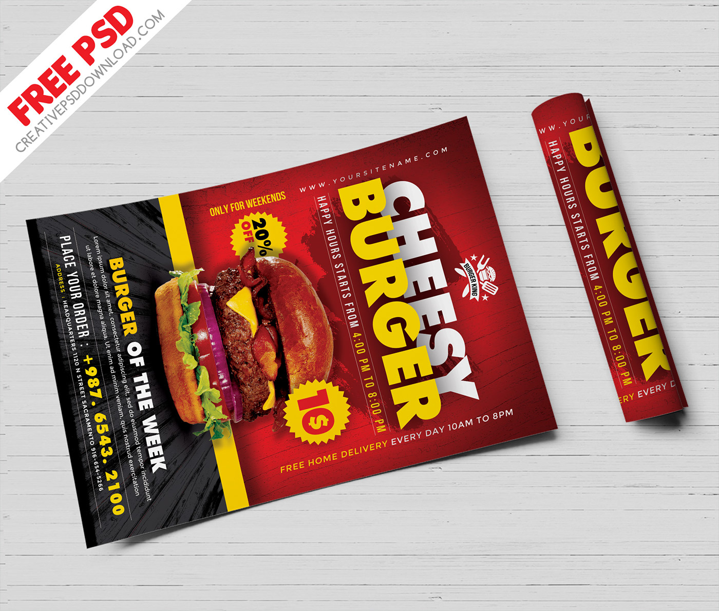 Food  Fast food burger flyer print CMYK food flyer burger flyer