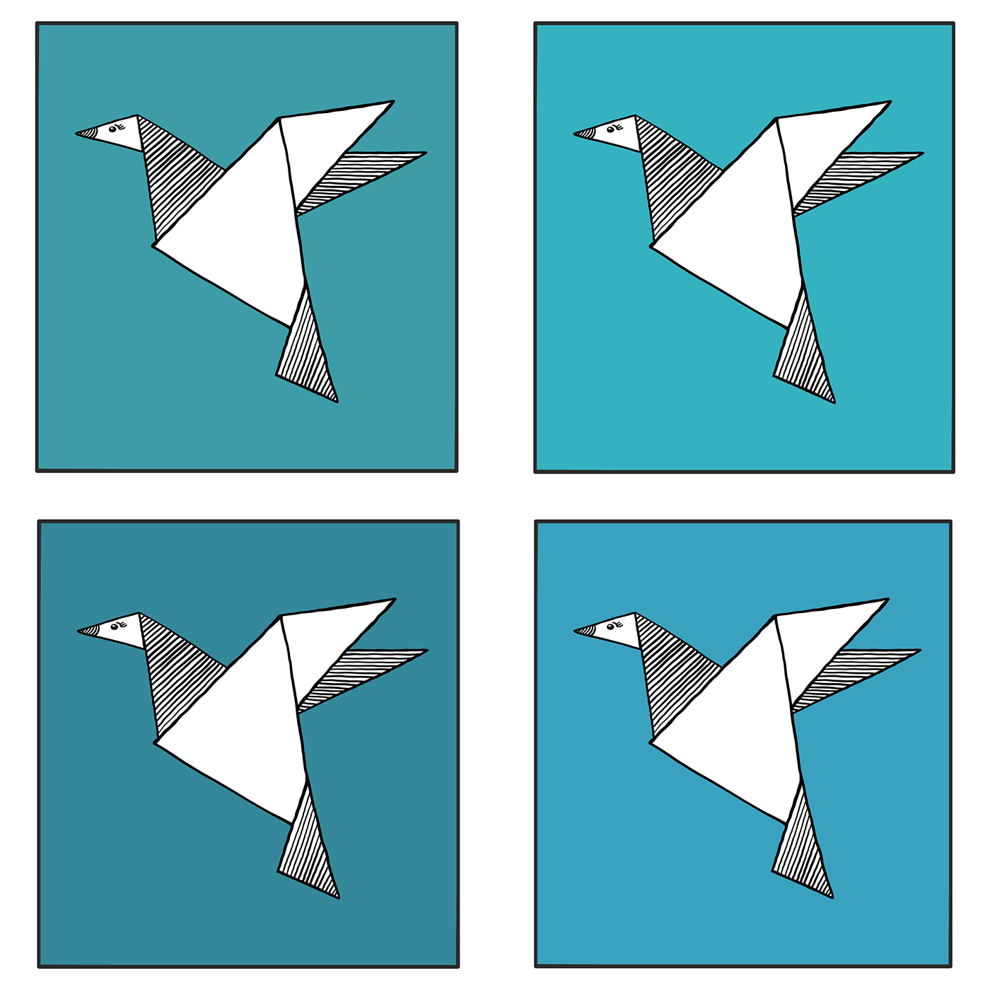 arts bird blue child Fly ILLUSTRATION  illustratrice kids minimaliste origami 