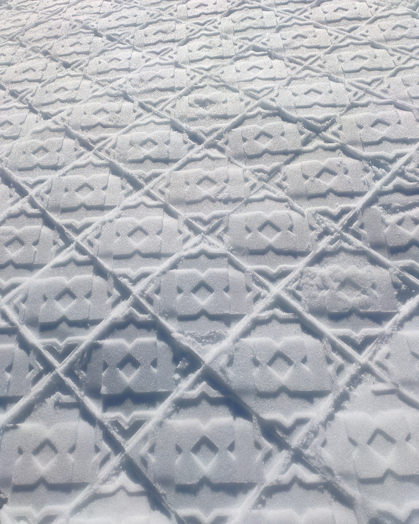 FLOOR land art pattern sculpture snow tiles