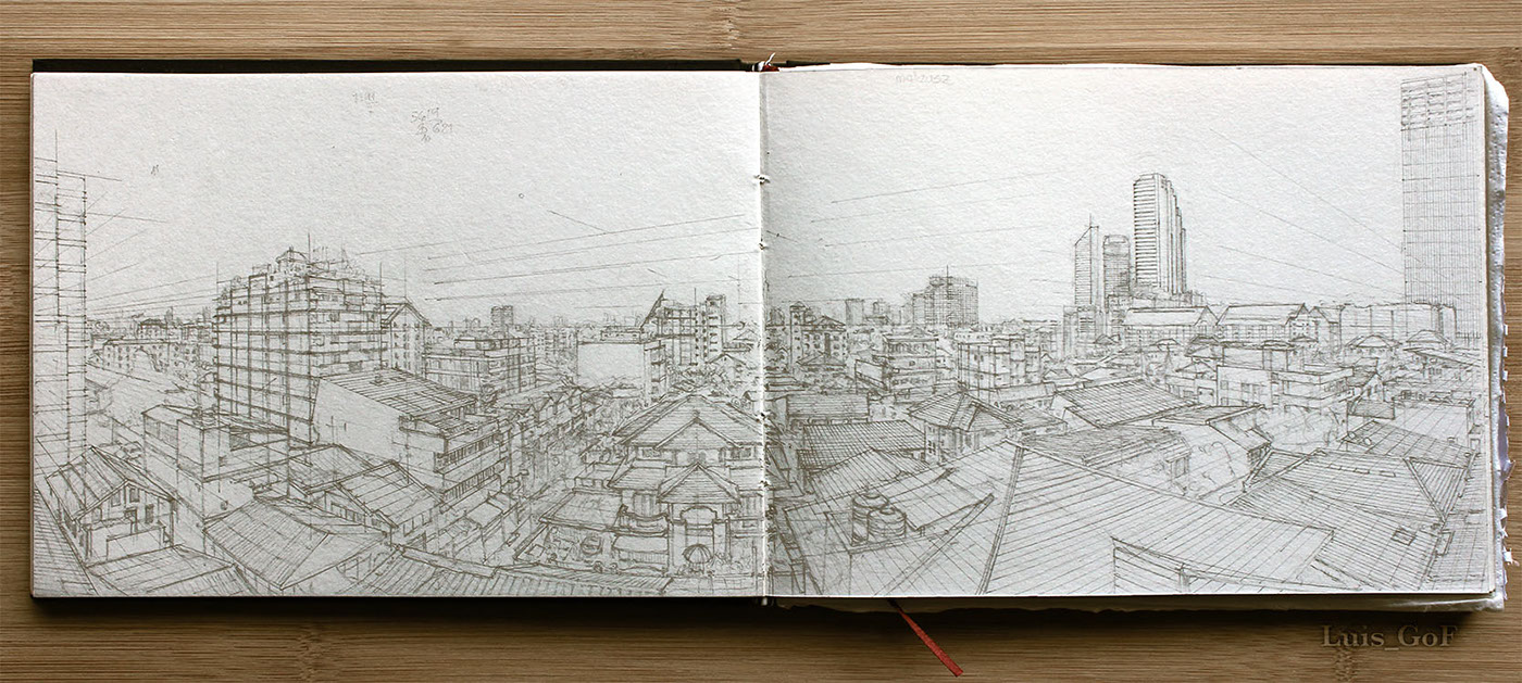 Drawing  sketch sketchbook urbansketcher Bangkok dibujo