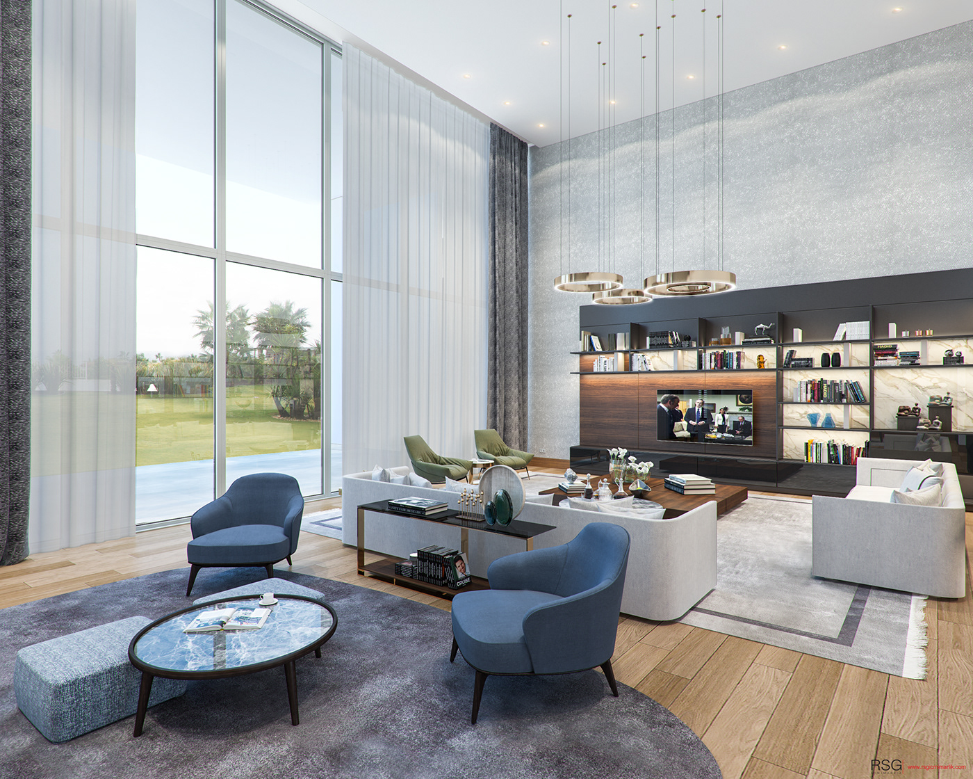 #villa  #living room #Design #3dsmax #vray #interior #photoshop #visualization  #3D