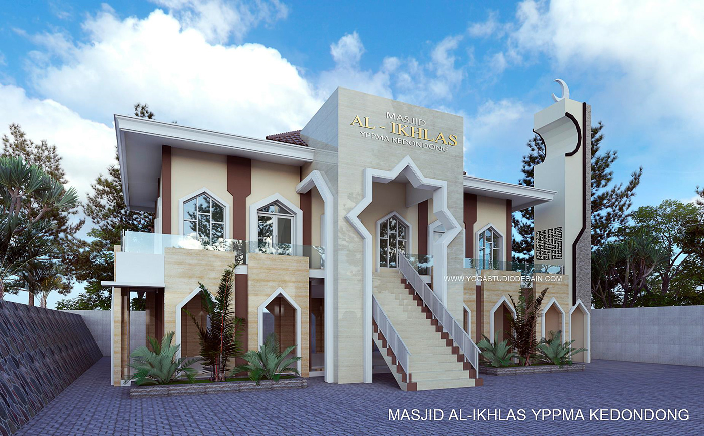 3D architecture archviz exterior islamic mosque pattern Render visualization vray