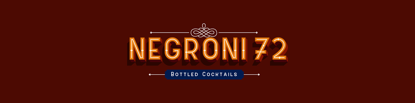 bottle branding cocktail liquor Negroni Retro Victorian vintage wedding
