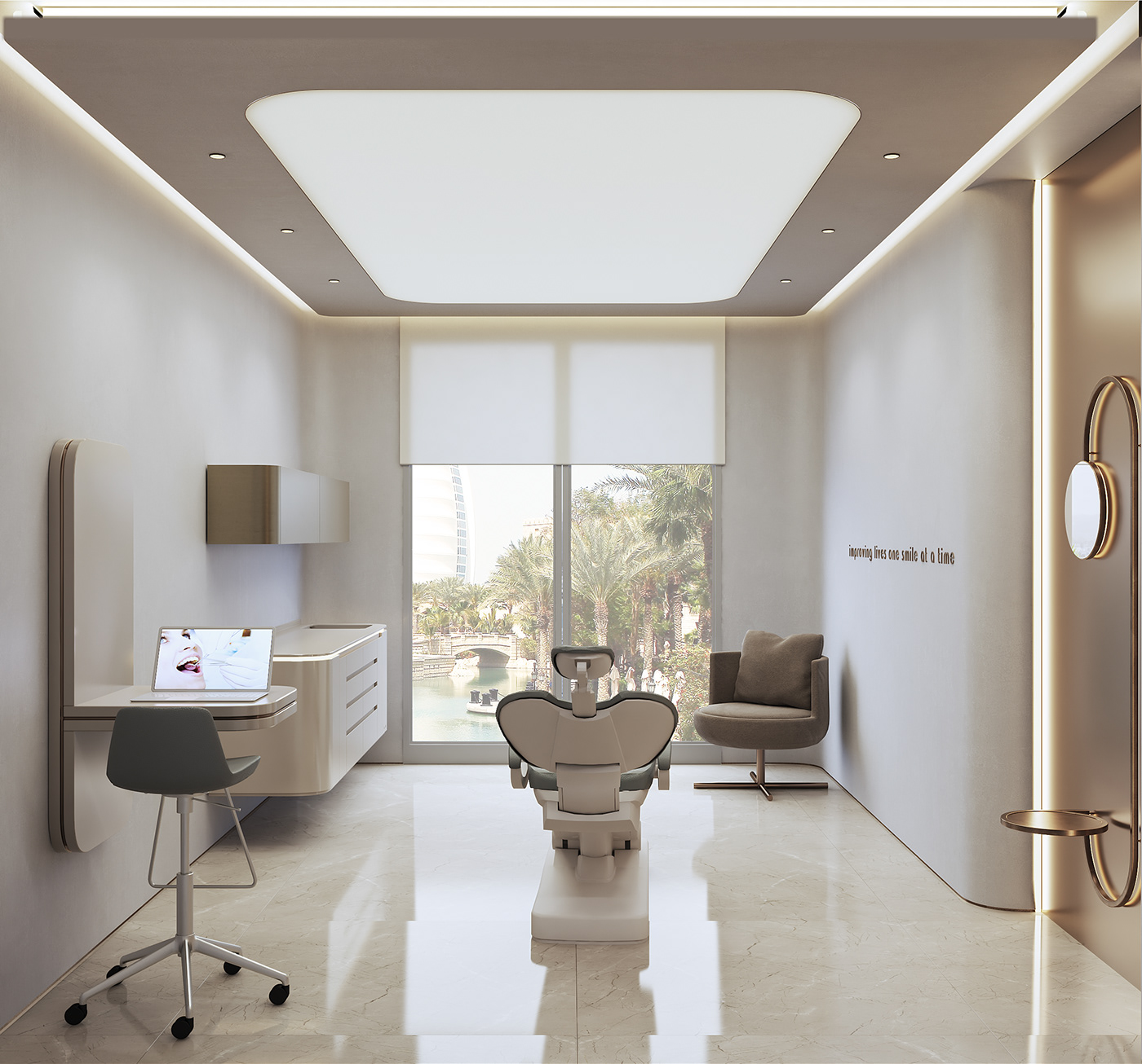 dubai dentist dental clinic Turkey healthcare beauty salon interior design 