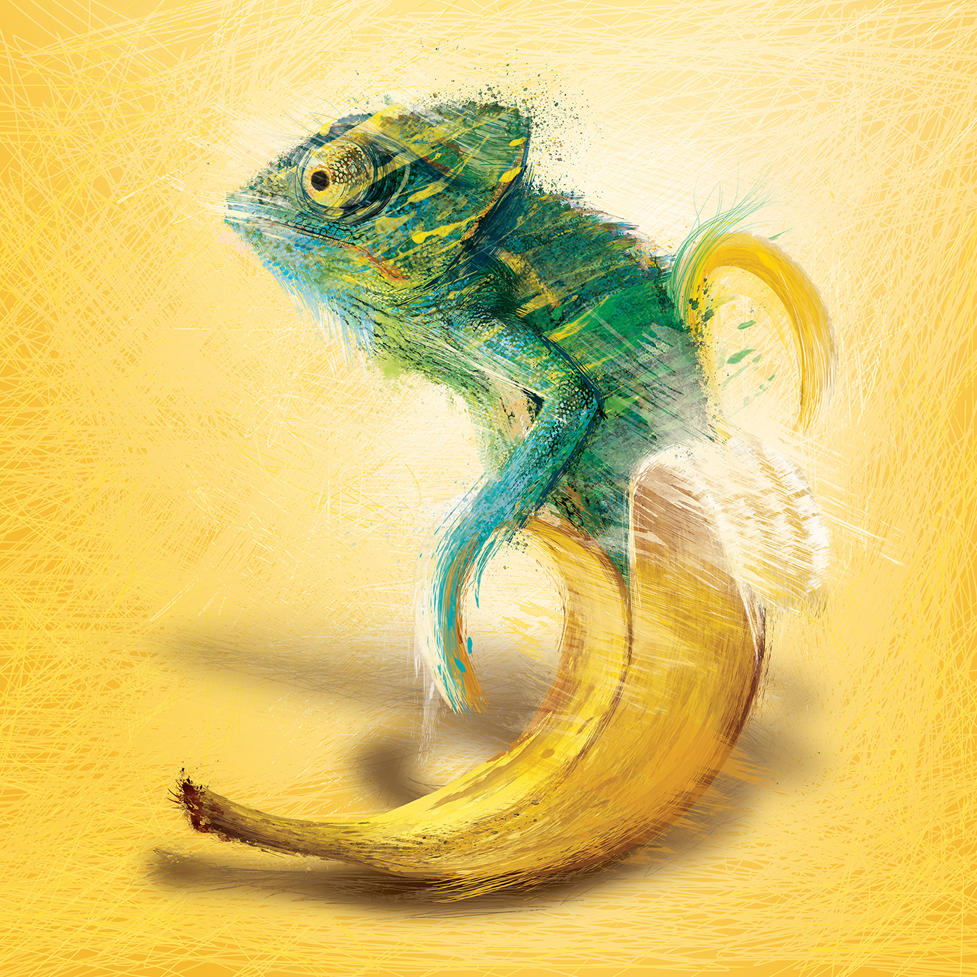 chameleon banana