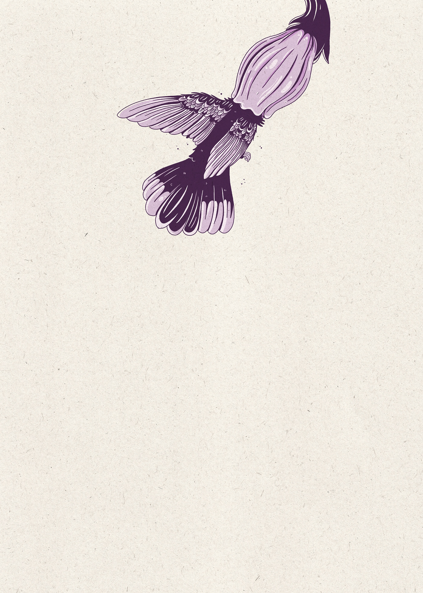 art digital illustration Drawing  hummingbird ILLUSTRATION  ilustracion ink Love poster Procreate