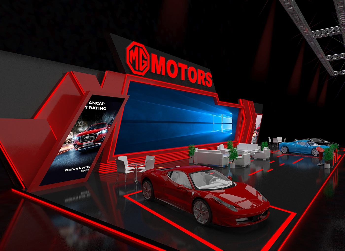 marketing   Advertising  Trade Show exhibition stand booth design trade show booth Exhibition Booth visualization architecture 3d modeling 3D booth