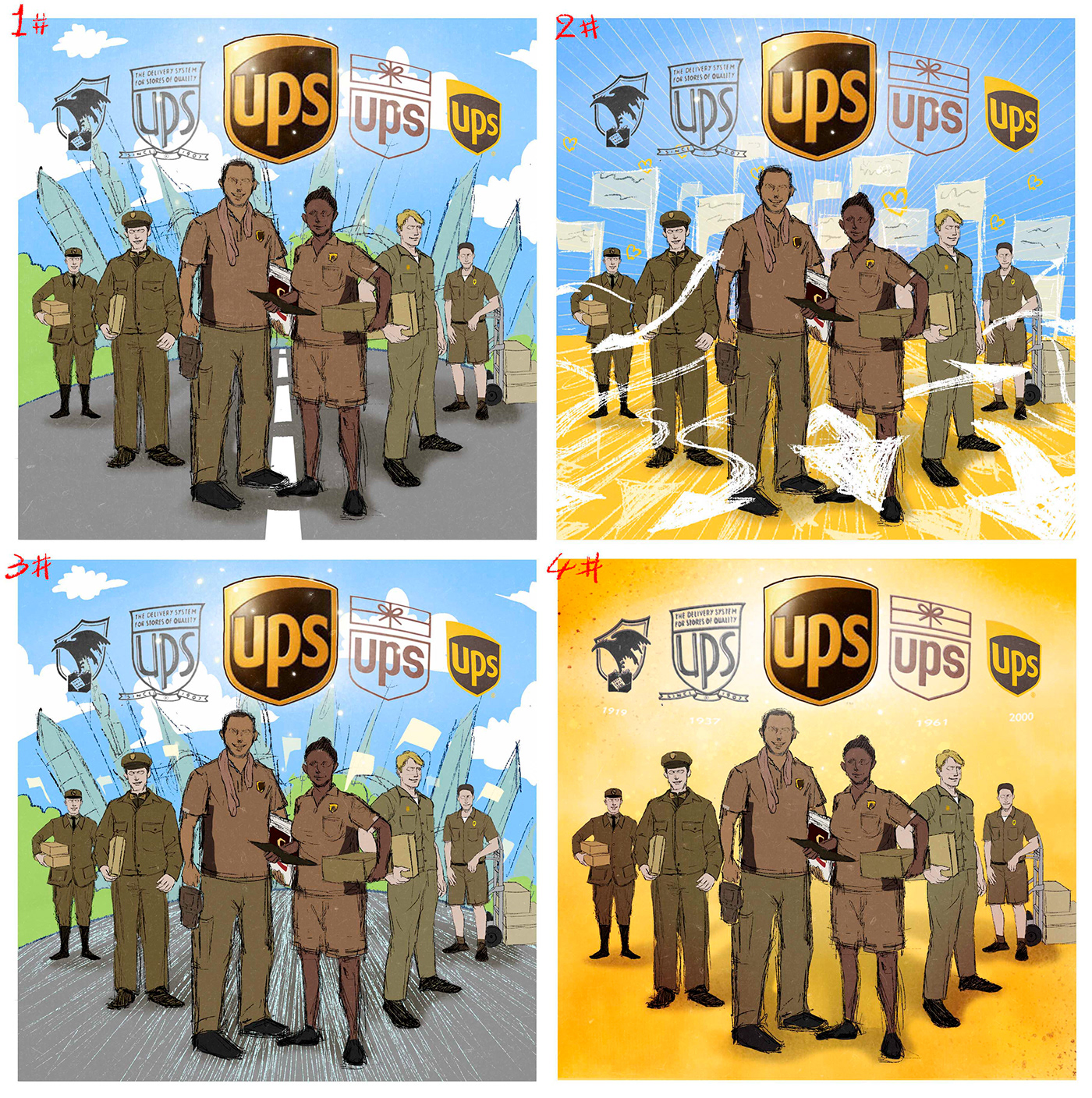ILLUSTRATION  branding  UPS art figures portraits Advertising  editorial Fun