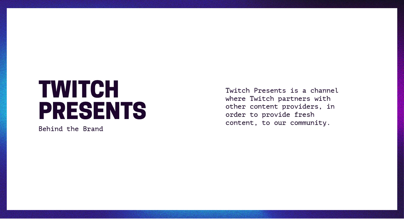Twitch Presents anime Channel animation  branding  Entertainment