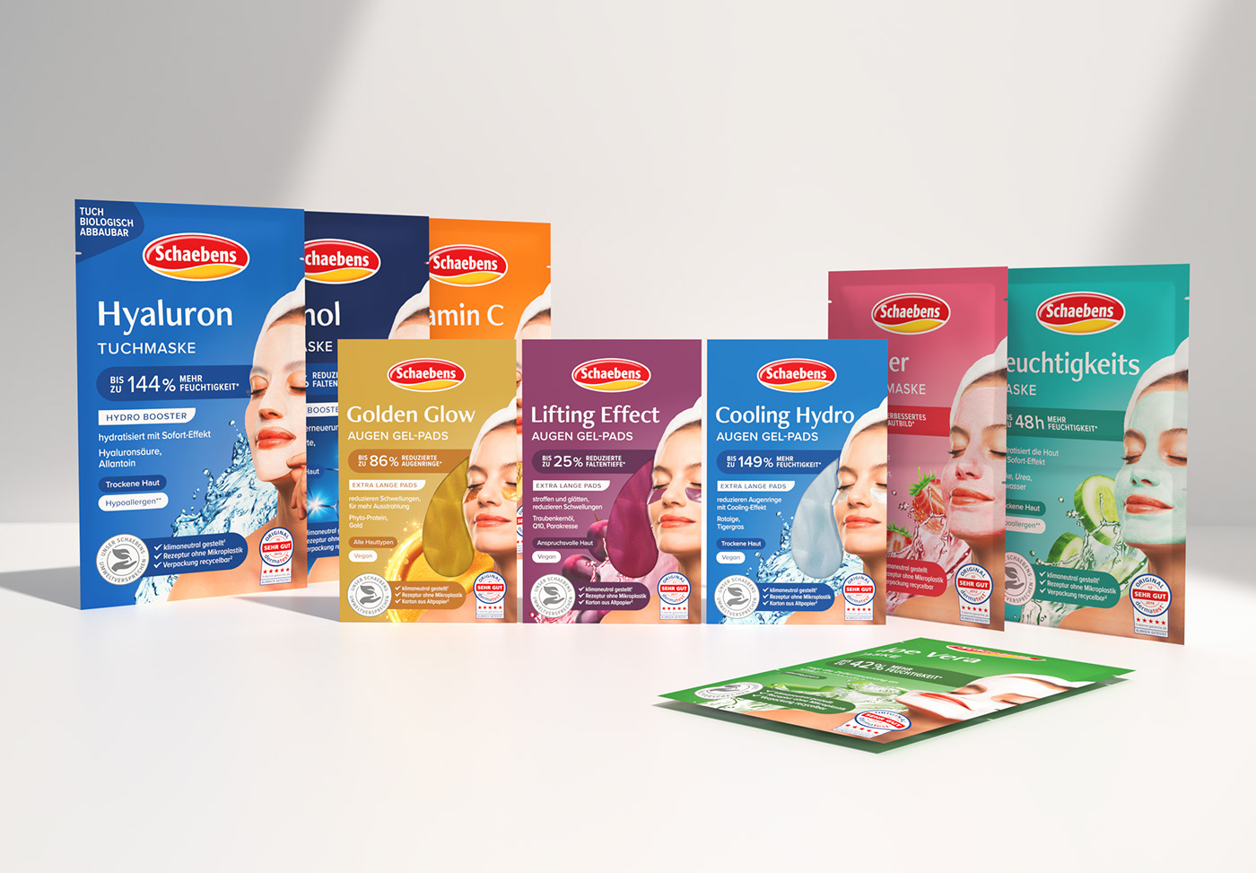 beauty sachet masks cosmetics Wellness cream model Packaging design