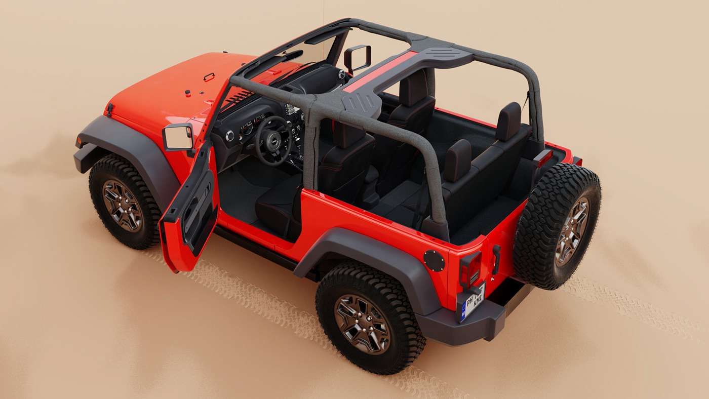 3dart 3DArtist 3dmodeling 3drendering 3dvisualization blender CGI jeep jeep wrangler jk