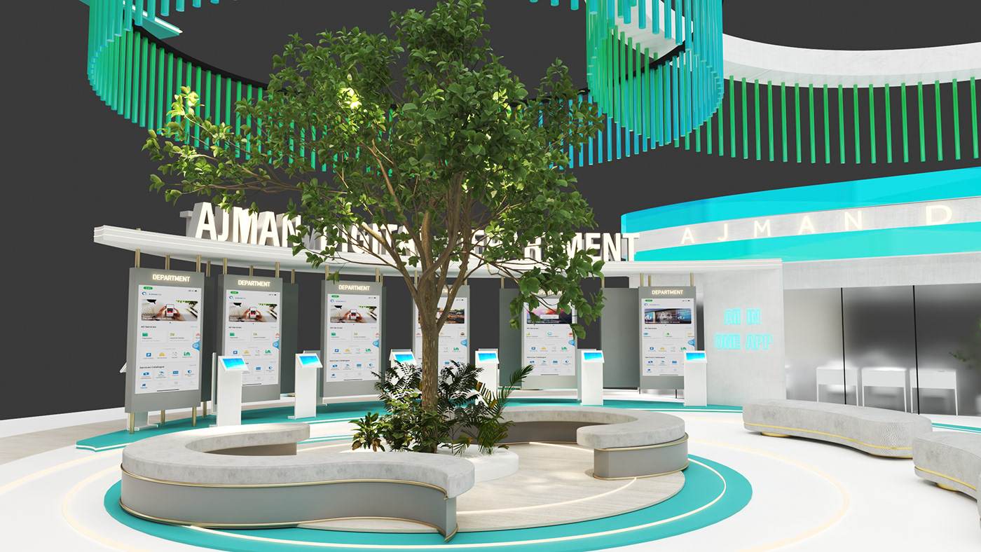 Stand Exhibition Design  Technology design Gitex UAE dubai Gitex Technology Week