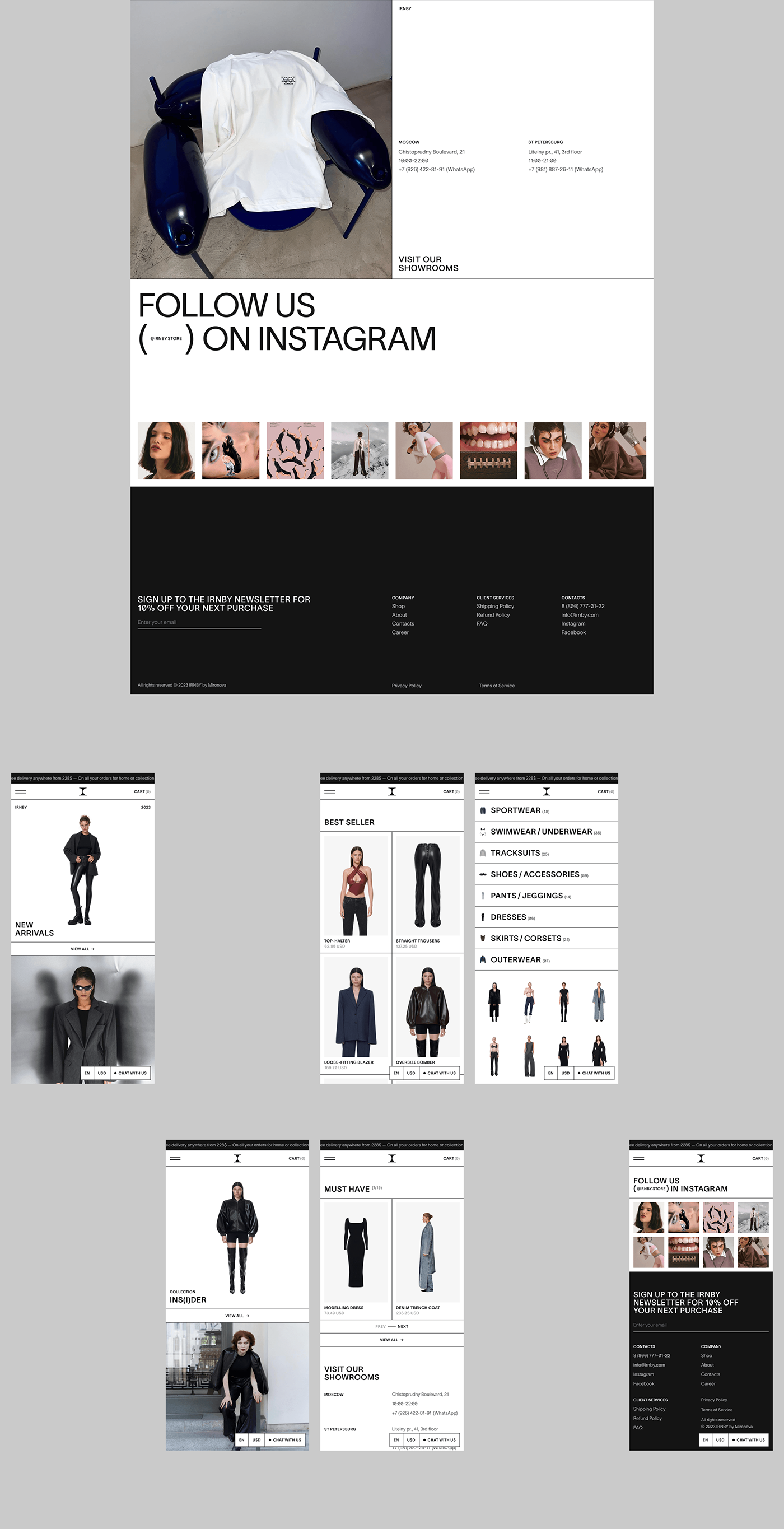 Clothing fashion design Ecommerce UI/UX dark Digital Art  shop Website user interface Figma